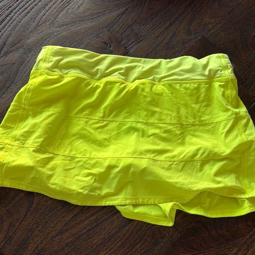 Lululemon Pace Rival Skirt Women's Neon Yellow | Size 12
